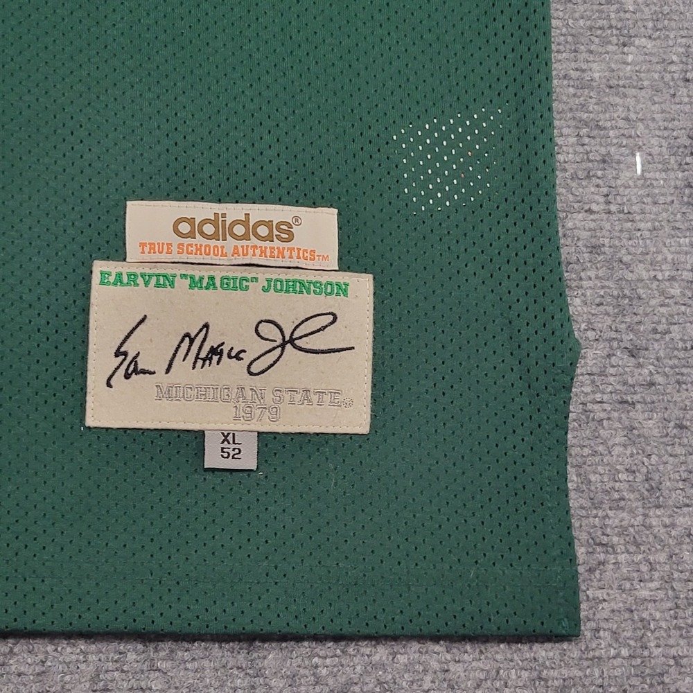 Vtg Adidas Michigan State 1979 "True School" Magic Johnson Jersey Size XL (52) - Picture 5 of 14